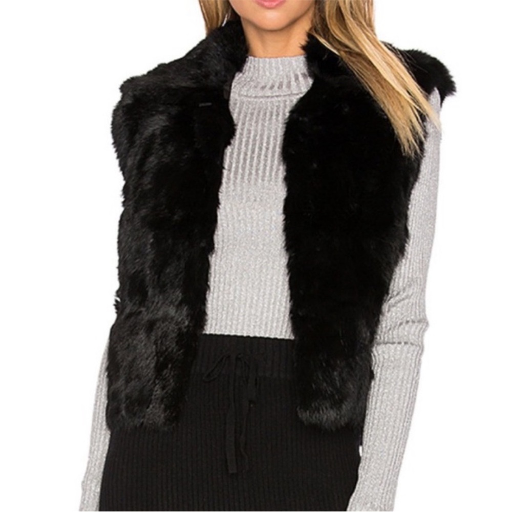 Adrienne Landau Rabbit Fur Vest